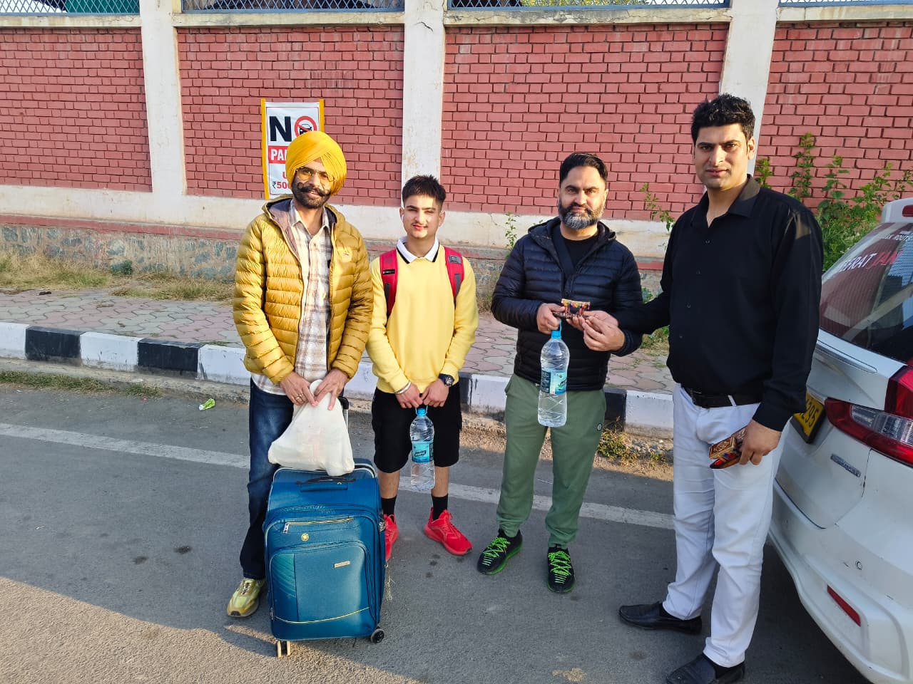 Visitors exploring a local Kashmir destination